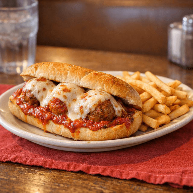 Meatball Parmigiana Sub