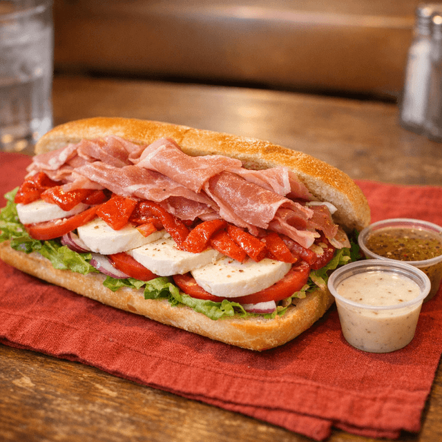 Prosciutto, Mozzarella, and Red Peppers