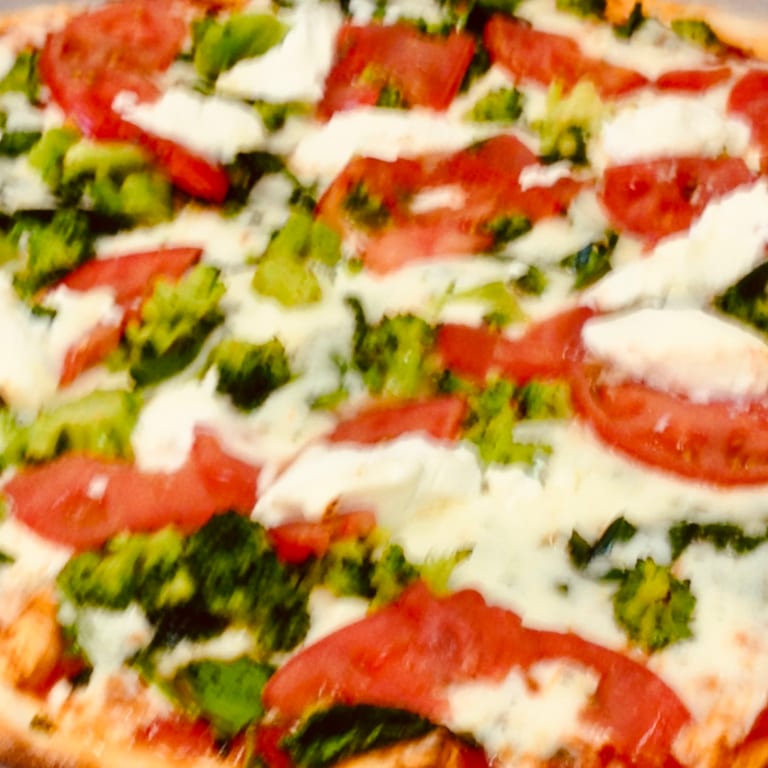 Savor our veggie pizza